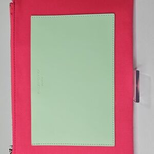 Balenciaga Canvas Cosmetic Bag Rosabotanica Collection Pink and Mint Green NWT
